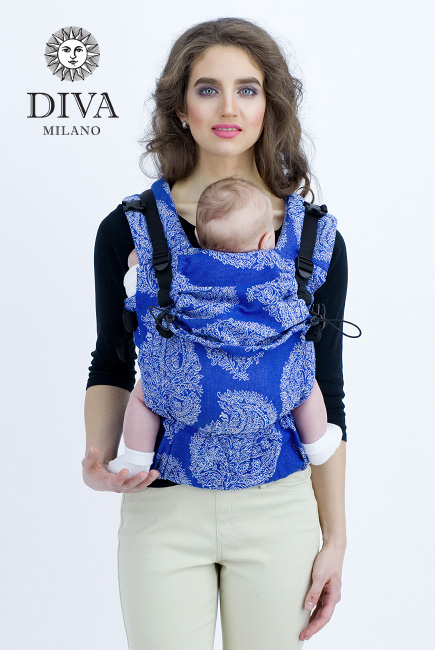 Diva Essenza Wrap Conversion Buckle Carrier: Azzurro Bamboo, The One!