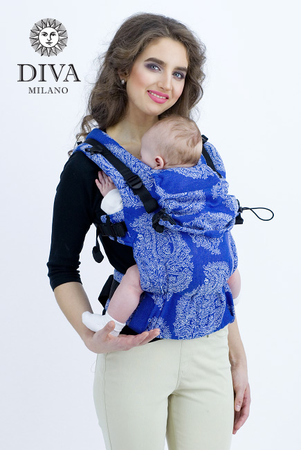 Diva Essenza Wrap Conversion Buckle Carrier: Azzurro Bamboo, The One!
