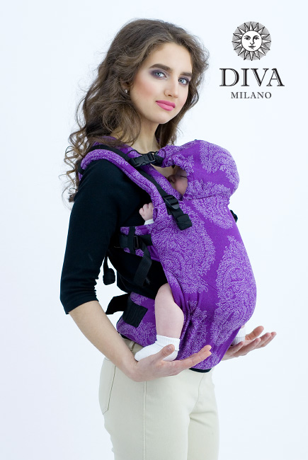 Diva Essenza Wrap Conversion Buckle Carrier: Viola Linen, The One!