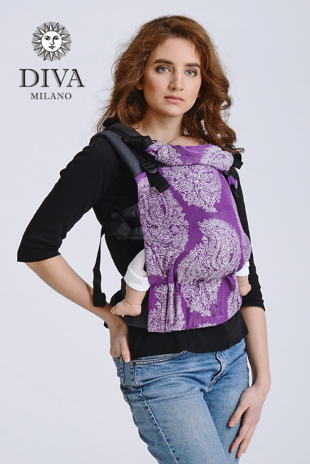 Diva Half Wrap Conversion Buckle Carrier: Viola Linen, The One!