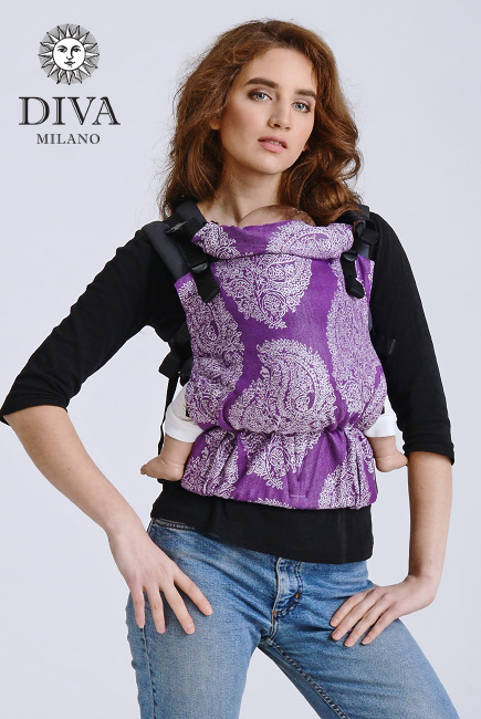 Diva Half Wrap Conversion Buckle Carrier: Viola Linen, The One!