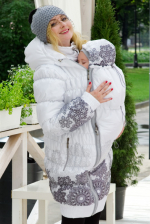 Babywearing Coat 3 in 1 (high-warm), Bianco