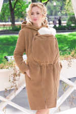 Babywearing Wool Winter Coat, Camello