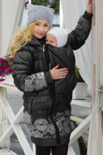 Babywearing Winter Coat 3 in 1, Nero