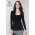 Nursing Top Diva Nursingwear Alba Long Sleeved, Nero