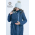 Babywearing Winter Coat 4 in 1 with a Back-Carry Option, Azzurro