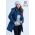 Babywearing Coat 4 in 1 with a Back-Carry Option (high-warm), Azzurro
