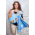 Simple Ring Sling Bayushka, Blue Abstraction - 2-Layered