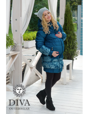 Babywearing Coat 3 in 1 (high-warm), Azzurro