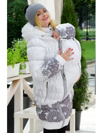 Babywearing Coat 3 in 1 (high-warm), Bianco