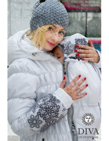 Babywearing Coat 3 in 1 (high-warm), Bianco