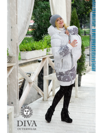 Babywearing Coat 3 in 1 (high-warm), Bianco