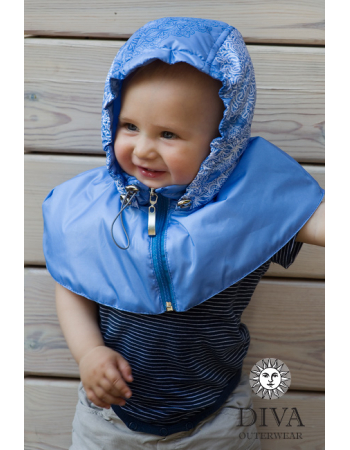 Babywearing Coat 3 in 1 (high-warm), Azzurro