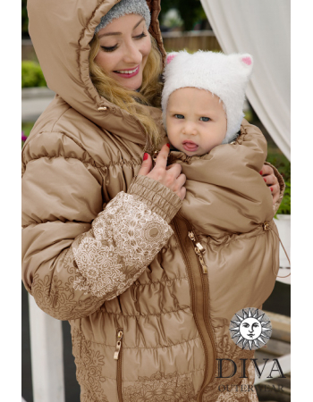 Babywearing Coat 3 in 1, Moka