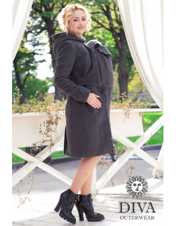 Babywearing Wool Winter Coat, Antracite