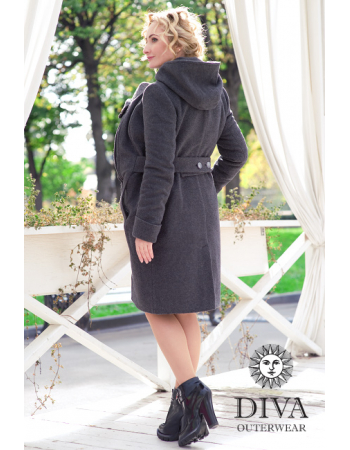 Babywearing Wool Winter Coat, Antracite