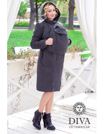 Babywearing Wool Winter Coat, Antracite