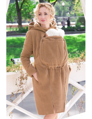 Babywearing Wool Winter Coat, Camello
