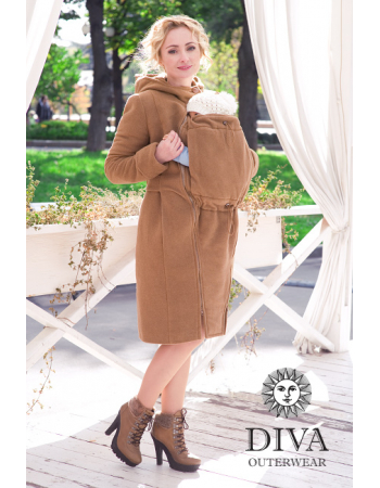 Babywearing Wool Winter Coat, Camello