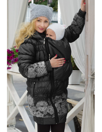 Babywearing Winter Coat 3 in 1, Nero