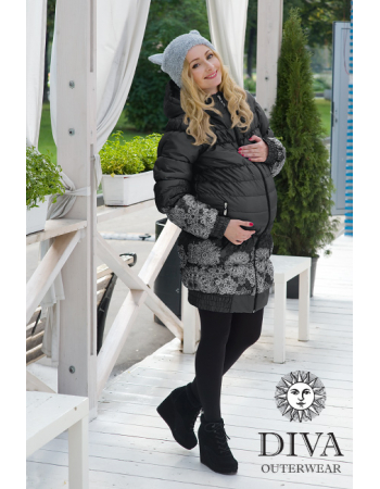 Babywearing Winter Coat 3 in 1, Nero