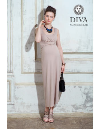 Nursing Dress Diva Nursingwear Alba, Grano