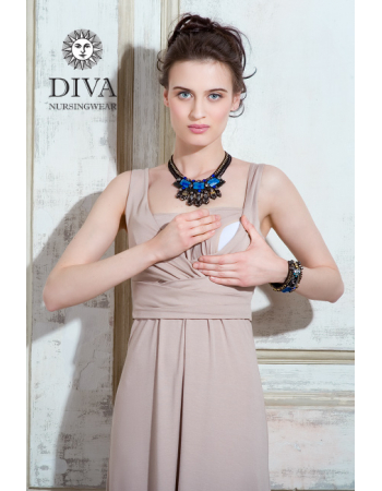 Nursing Dress Diva Nursingwear Alba, Grano