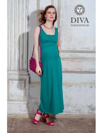 Nursing Dress Diva Nursingwear Alba, Smeraldo