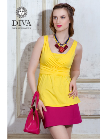 Nursing Top Diva Nursingwear Alba Sleeveless, Limone