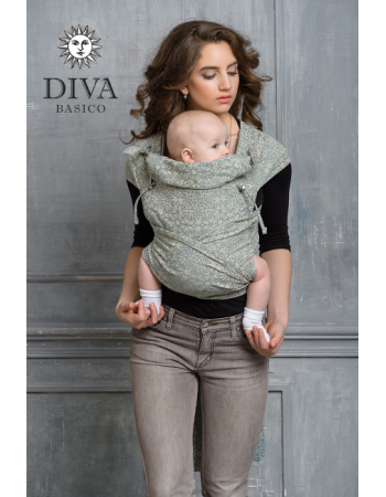 Diva Basico Mei Tai 100% cotton with a hood: Damasco