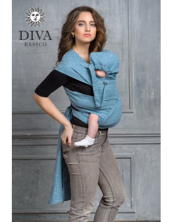 Diva Basico Mei Tai 100% cotton with a hood: Luna