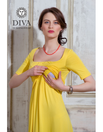 Nursing Dress Diva Nursingwear Stella, Limone