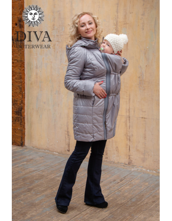 Babywearing Winter Coat 4 in 1 with a Back-Carry Option, Pietra