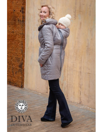 Babywearing Winter Coat 4 in 1 with a Back-Carry Option, Pietra