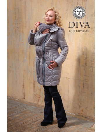 Babywearing Winter Coat 4 in 1 with a Back-Carry Option, Pietra