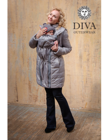 Babywearing Winter Coat 4 in 1 with a Back-Carry Option, Pietra