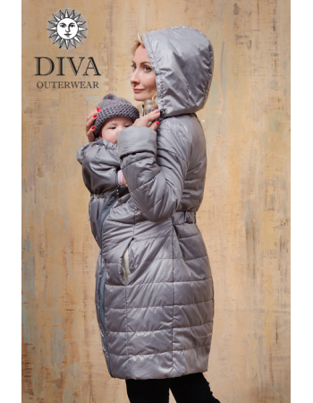 Babywearing Winter Coat 4 in 1 with a Back-Carry Option, Pietra