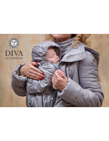 Babywearing Winter Coat 4 in 1 with a Back-Carry Option, Pietra