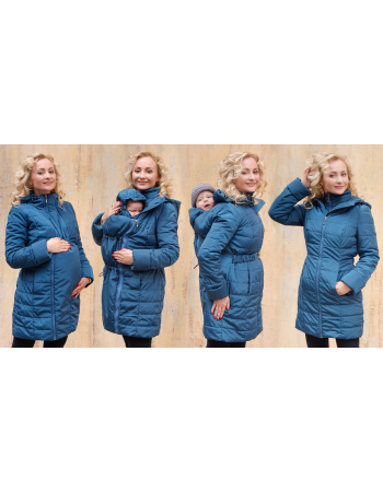 Babywearing Winter Coat 4 in 1 with a Back-Carry Option, Pietra