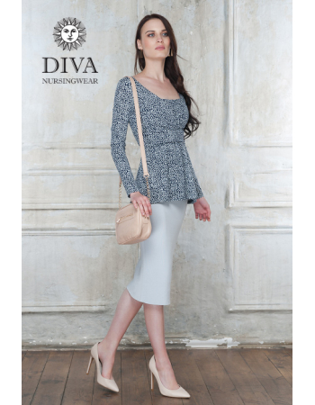 Nursing Top Diva Nursingwear Alba Long Sleeved, Domino