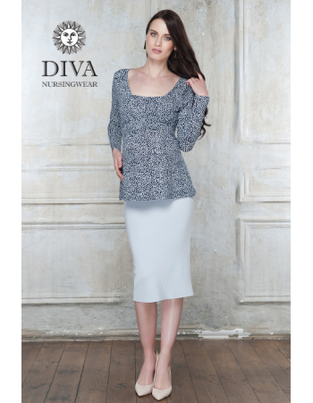 Nursing Top Diva Nursingwear Alba Long Sleeved, Domino