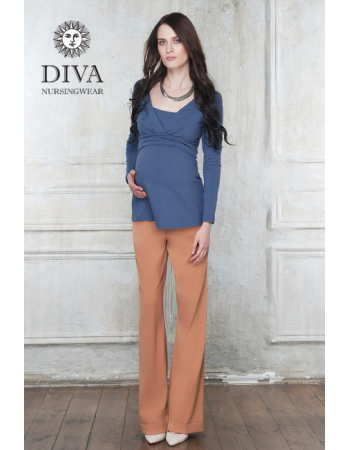 Nursing Top Diva Nursingwear Alba Long Sleeved, Notte