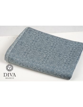 Diva Basico Mei Tai 100% cotton with a hood: Argento