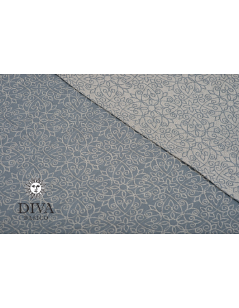 Diva Basico Mei Tai 100% cotton with a hood: Argento