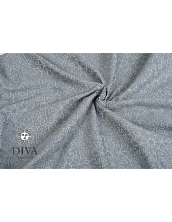 Diva Basico Mei Tai 100% cotton with a hood: Argento
