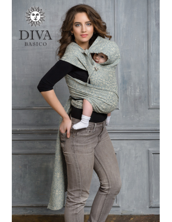 Diva Basico Mei Tai 100% cotton with a hood: Damasco
