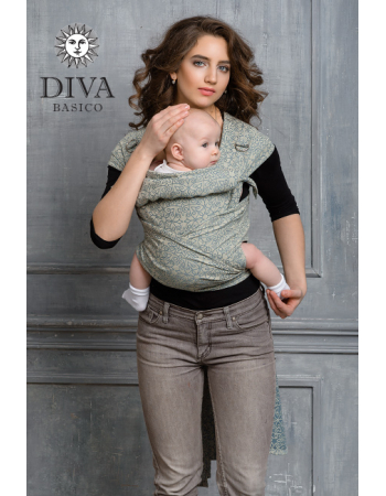 Diva Basico Mei Tai 100% cotton with a hood: Damasco