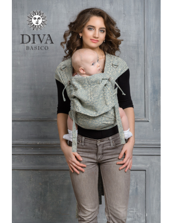 Diva Basico Mei Tai 100% cotton with a hood: Damasco