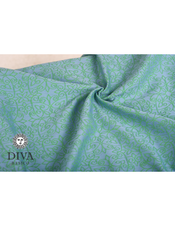 Diva Basico Mei Tai 100% cotton with a hood: Lime