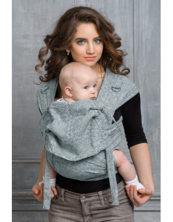 Diva Basico Mei Tai 100% cotton with a hood: Argento